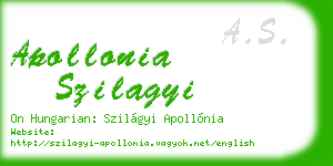 apollonia szilagyi business card