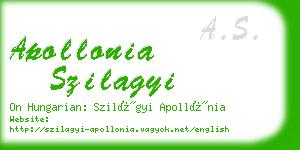 apollonia szilagyi business card